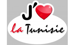 J'aime la Tunisie - 15x11cm - Autocollant(sticker)