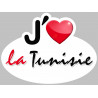 J'aime la Tunisie - 15x11cm - Autocollant(sticker)