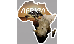 Africa Rhinocéros - 10x9cm - Autocollant(sticker)