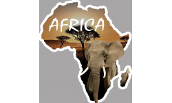 Africa Eléphant - 20x18cm - Autocollant(sticker)