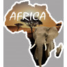 Africa Eléphant - 15x13,5cm - Autocollant(sticker)
