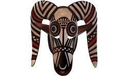 masque africain traditionnel - 23,5x21cm - Autocollant(sticker)