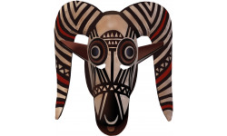 masque africain traditionnel - 15x4,4cm - Autocollant(sticker)