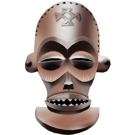 masque d'Afrique traditionnel - 5x3cm - Autocollant(sticker)