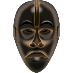 masque africain - 10x6,5cm - Sticker/autocollant