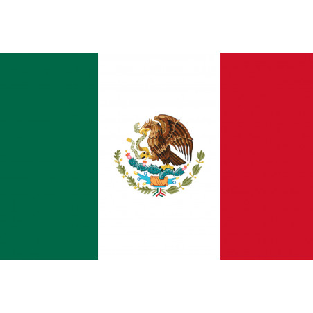 Drapeau Mexique - 15x10 cm - Autocollant(sticker)