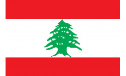 Drapeau Liban - 19,5x13 cm - Autocollant(sticker)