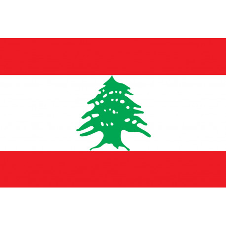 Drapeau Liban - 15x10 cm - Autocollant(sticker)