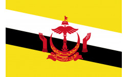 Drapeau Brunei - 19.5 x 13 cm - Autocollant(sticker)