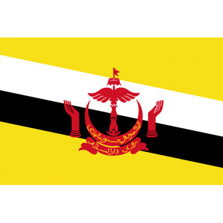 Drapeau Brunei - 19.5 x 13 cm - Autocollant(sticker)