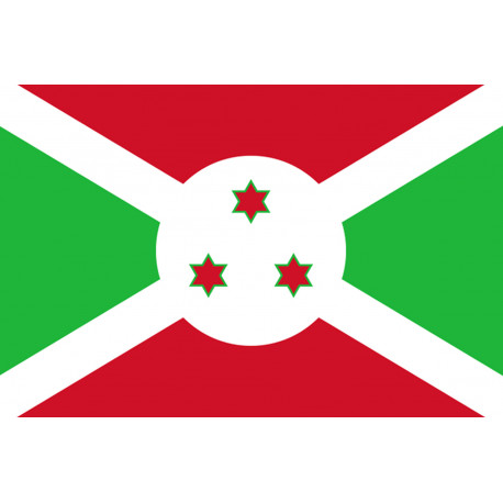 Drapeau Burundi - 19,5x13 cm - Autocollant(sticker)