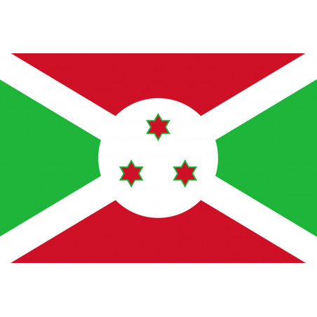 Drapeau Burundi - 19,5x13 cm - Autocollant(sticker)