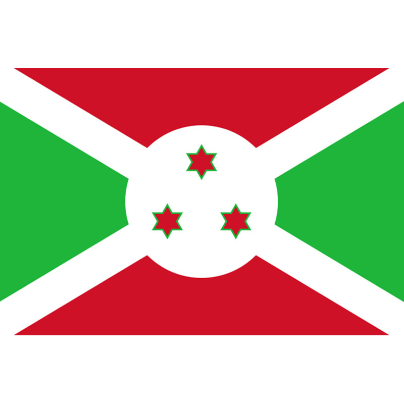 Drapeau Burundi - 5x3,3cm - Sticker/autocollant