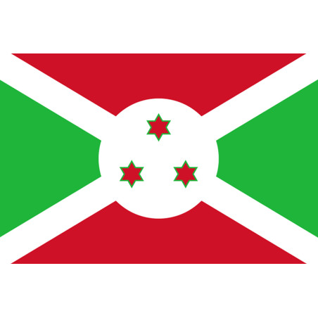 Drapeau Burundi - 5x3,3cm - Sticker/autocollant