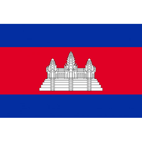 Drapeau Cambodge - 19.5x13 cm - Autocollant(sticker)