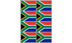 Drapeau Afrique du Sud - 8 stickers - 9.5 x 6.3 cm - Autocollant(sticker)