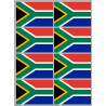 Drapeau Afrique du Sud - 8 stickers - 9.5 x 6.3 cm - Sticker/autocolla