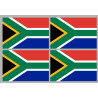 Drapeau Afrique du Sud - 4 stickers - 9.5 x 6.3 cm - Sticker/autocolla