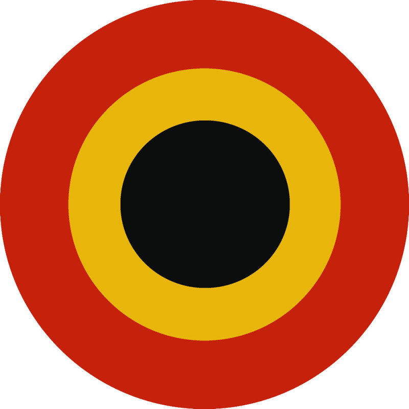 drapeau aviation Belge - 10cm - Sticker/autocollant