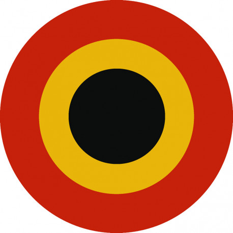 drapeau aviation Belge - 10cm - Autocollant(sticker)