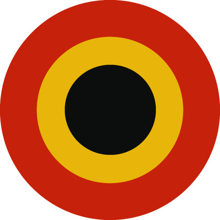 drapeau aviation Belge - 10cm - Sticker/autocollant