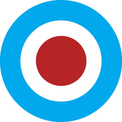 drapeau aviation anglaise - 15cm - Sticker/autocollant