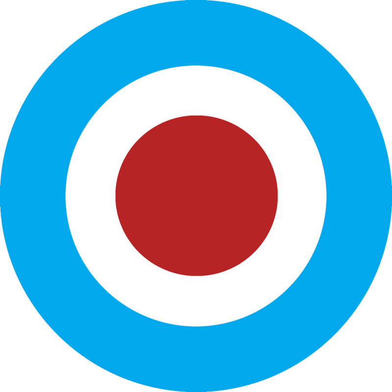 drapeau aviation anglaise - 15cm - Sticker/autocollant