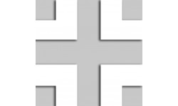 drapeau aviation Allemand blanc - 5cm - Autocollant(sticker)