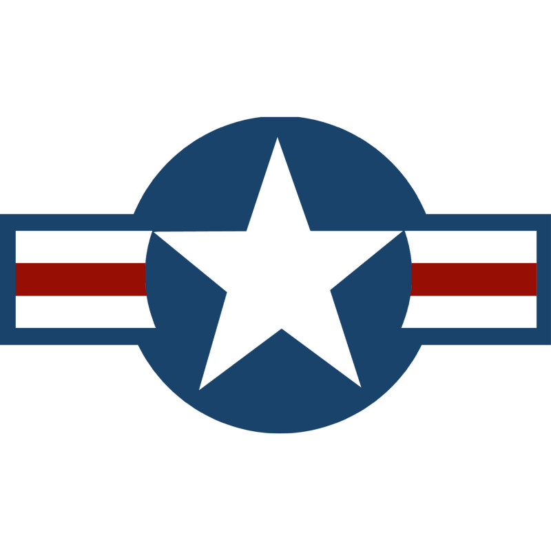 drapeau aviation USA - 20x11,5cm - Sticker/autocollant