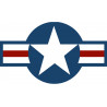drapeau aviation USA - 20x11,5cm - Autocollant(sticker)