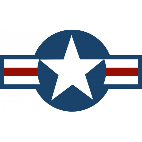 drapeau aviation USA - 15x8,5cm - Autocollant(sticker)