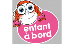 enfant à bord fille - 15x13,5cm - Autocollant(sticker)