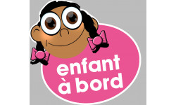 enfant à bord fille méditerranéenne - 15x13,5cm - Autocollant(sticker)