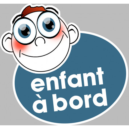 enfant à bord gars - 15x13,5cm - Autocollant(sticker)