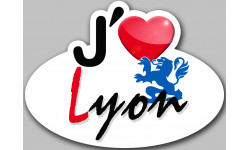 j'aime Lyon - 15x11cm - Autocollant(sticker)