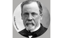 Louis Pasteur (20x20cm) - Autocollant(sticker)