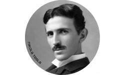 Nikola Tesla (20x20cm) - Autocollant(sticker)
