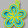 Repère fleur 24 - 10cm - Autocollant(sticker)