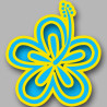 Repère fleur 24 - 15cm - Sticker/autocollant