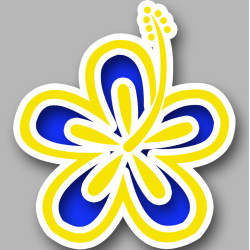 Repère fleur 23 - 15cm - Sticker/autocollant