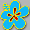 Repère fleur 19 - 5cm - Autocollant(sticker)