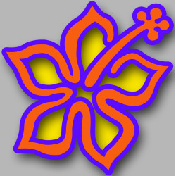 Repère fleur 15 - 20cm - Sticker/autocollant