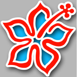 Repère fleur 12 - 5cm - Sticker/autocollant