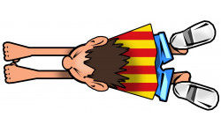 attrape voiture Catalan - 14x6cm - Autocollant(sticker)