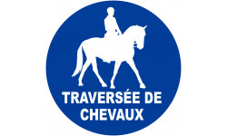 Traversée de chevaux - 20cm - Autocollant(sticker)