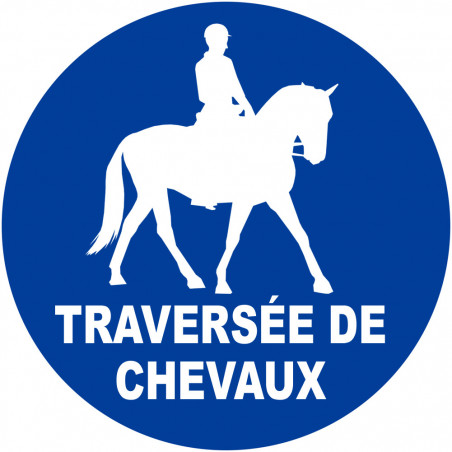 Traversée de chevaux - 20cm - Autocollant(sticker)