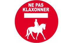 Ne pas klaxonner - chevaux - 20cm - Autocollant(sticker)