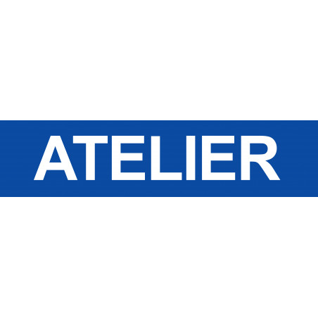 ATELIER bleu - 29x7cm - Autocollant(sticker)