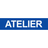 ATELIER bleu - 29x7cm - Autocollant(sticker)