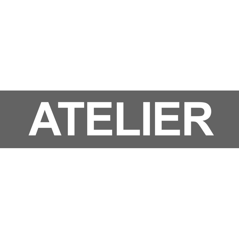 ATELIER gris - 15x3,5cm - Sticker/autocollant